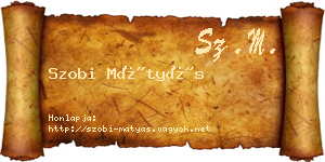 Szobi Mátyás névjegykártya